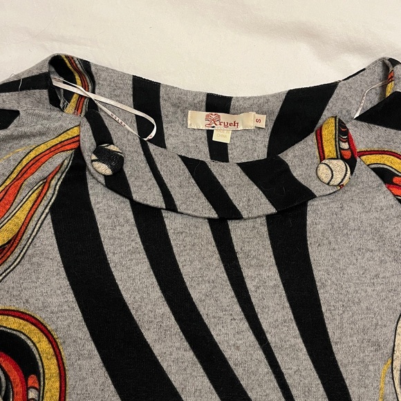 Aryeh Multicolore Floral Print  Knee Length Sweater Dress Womens‎ Size S - Picture 2 of 6